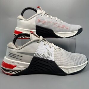 Nike React Metcon 8 Womens 9 Crossfit Training Shoe White Black Lace Low Sneaker